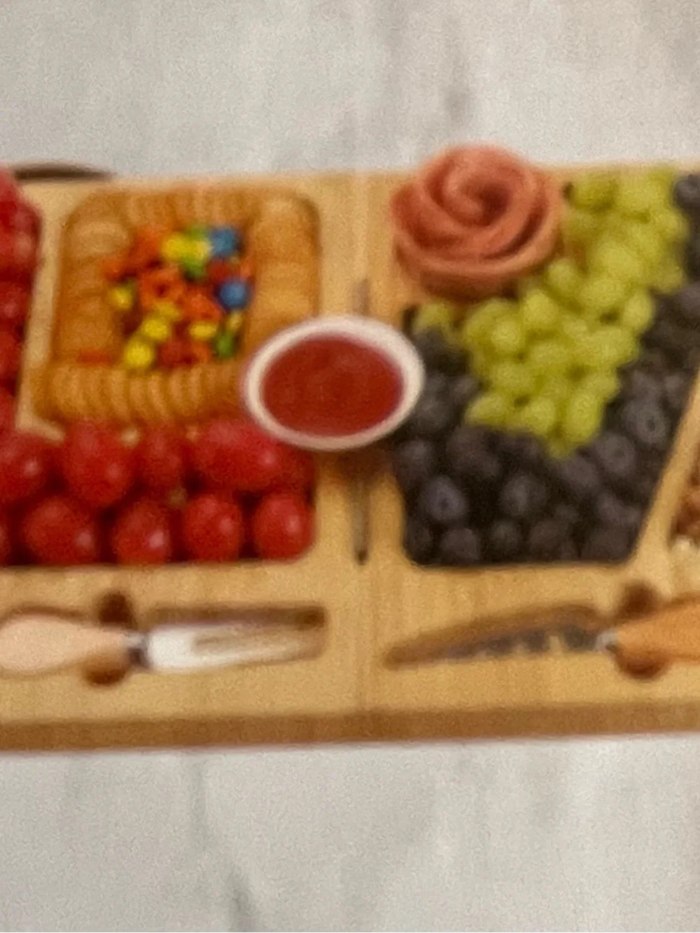 Bamboo Foldable Charcuterie Board Set with Utensils - Natural Bamboo